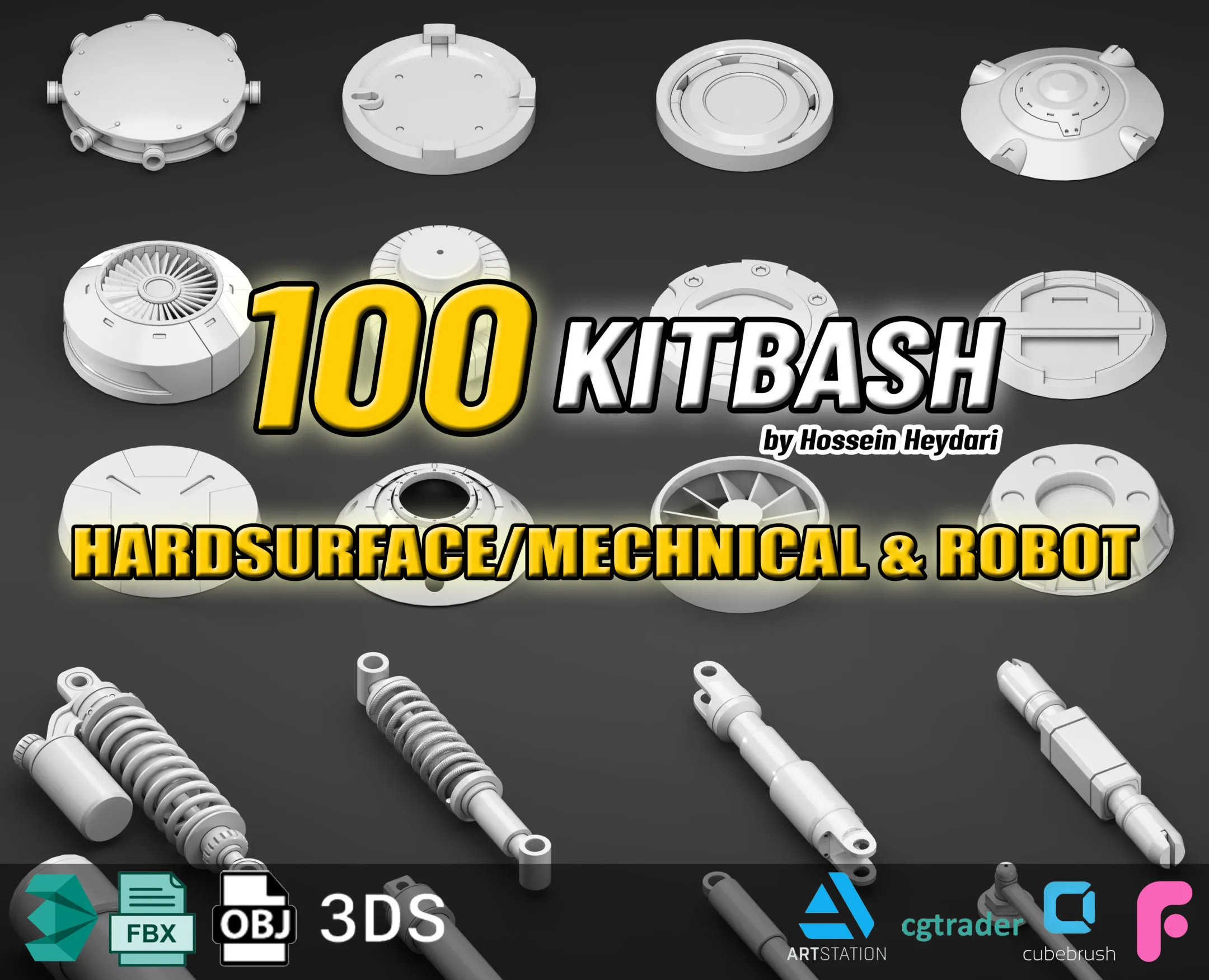 100 Kitbash Mechanical and Robot