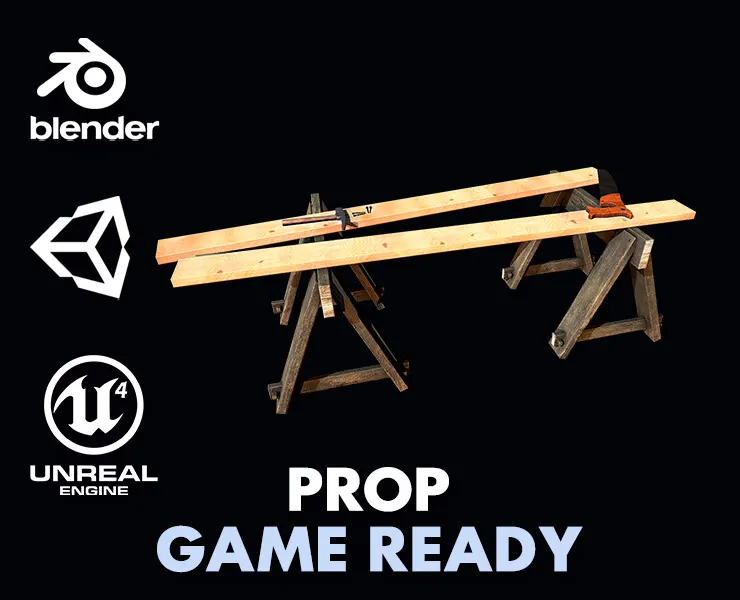 Small Old Carpentry Set Game Ready