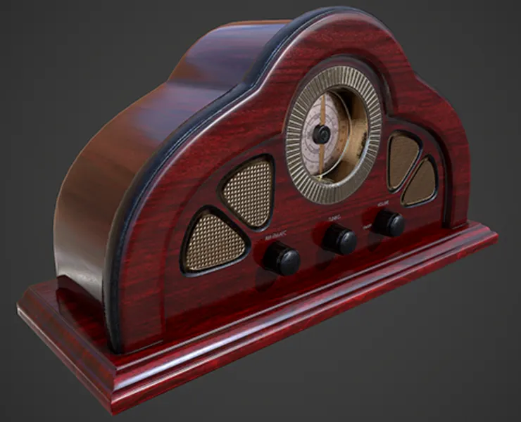 Antique Radio - Low Poly