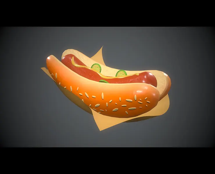 Stylized Hot Dog