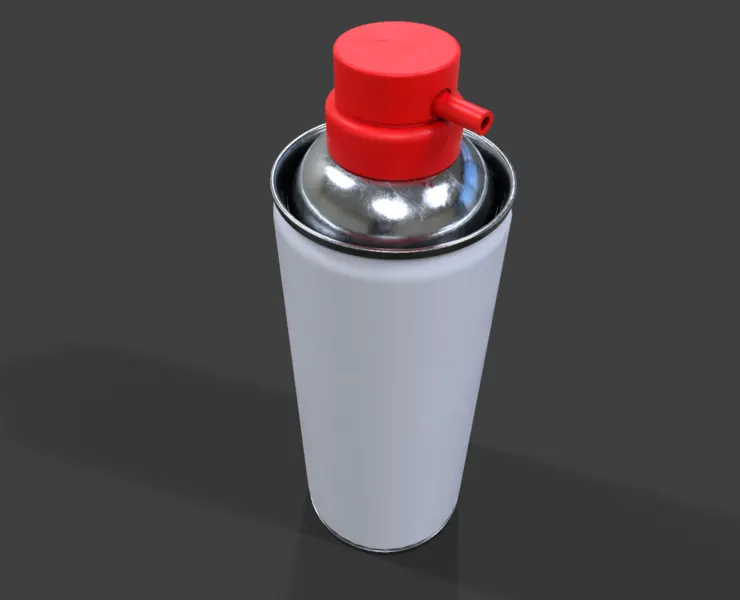 Compressed Air Can V02 - Low Poly