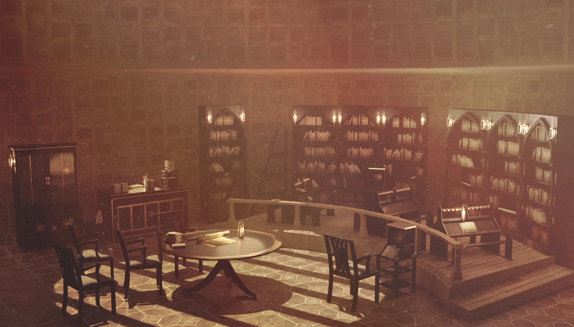 Medieval Library Model Pack (Black) low-poly