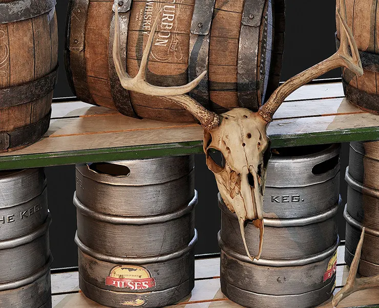 Beer Keg Pack - PBR Game Ready