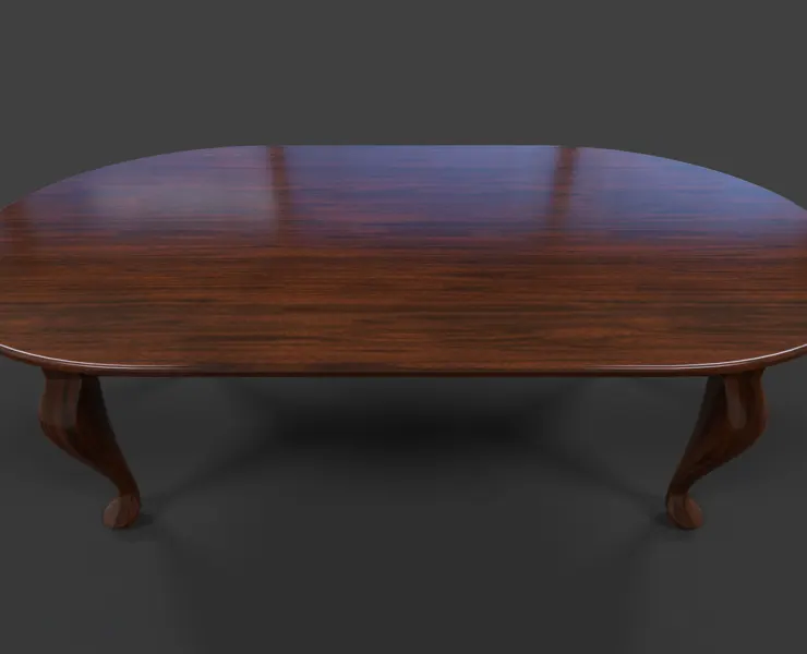 Oval Cofee Table - Low Poly