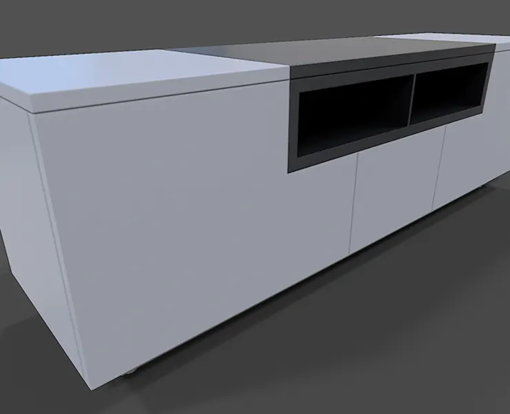 Tv Stand V03 - Low Poly