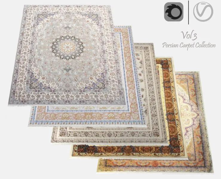 Persian Carpet Collection-vol3-4k texture-low poly