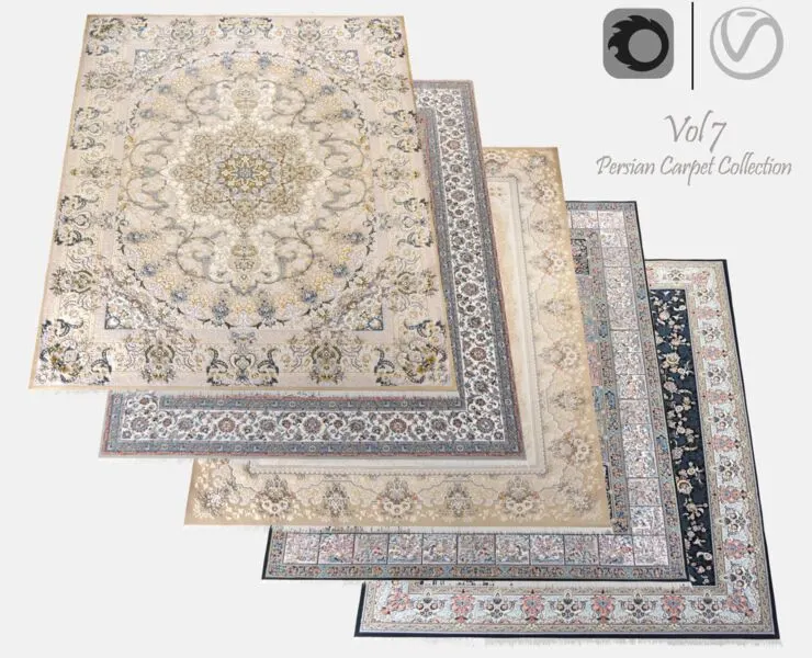 Persian Carpet Collection-vol7-4k texture-low poly