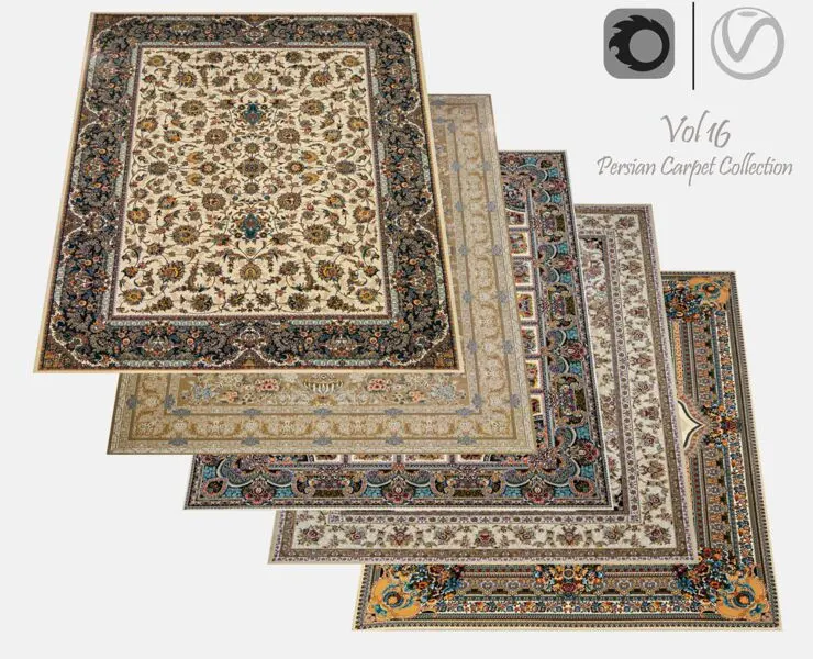 Persian Carpet Collection-vol16-4k texture-low poly