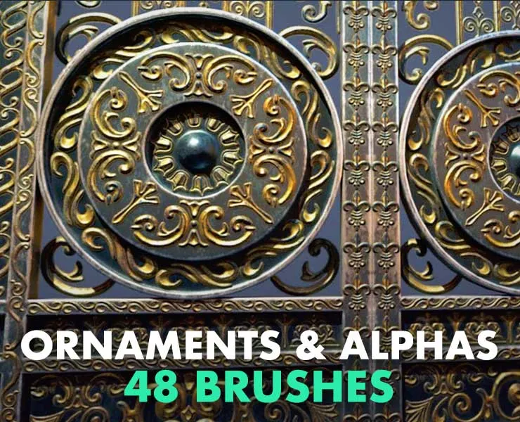 48 Ornaments Brushes & Alphas - Vol. 1