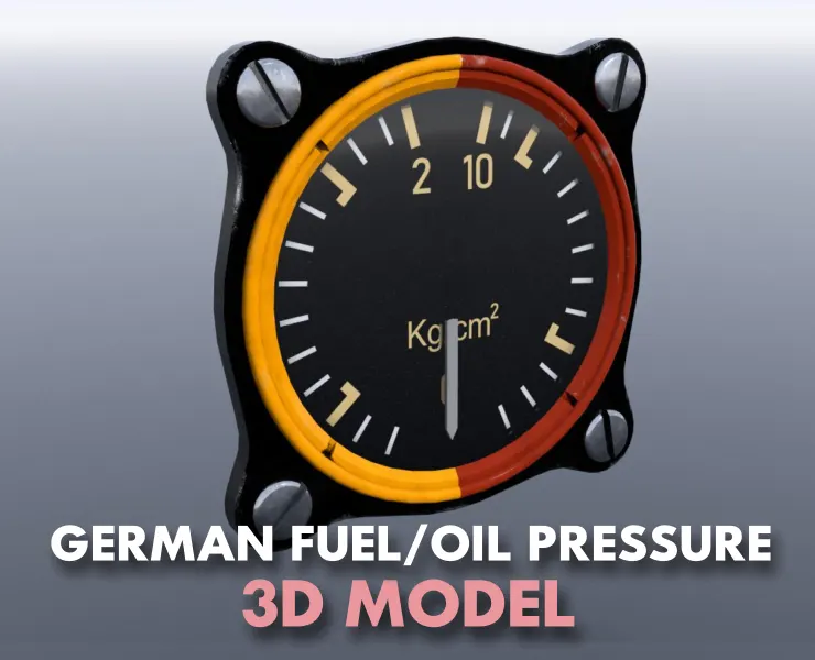 GERMAN FUEL AND OIL PRESSURE GAUGE