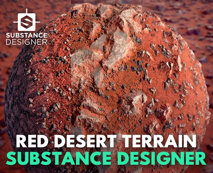 Red Desert Terrain | Substance Designer Material