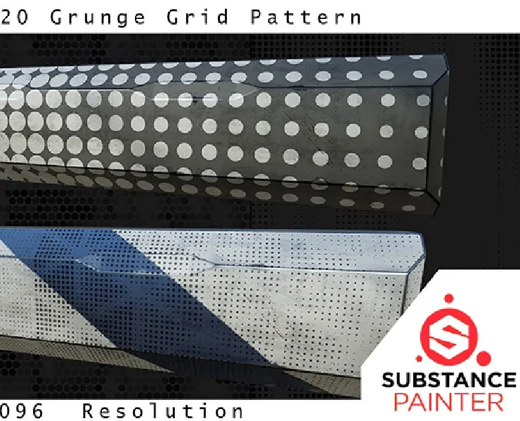 Pack 02 - 20 Grunge Grid Pattern