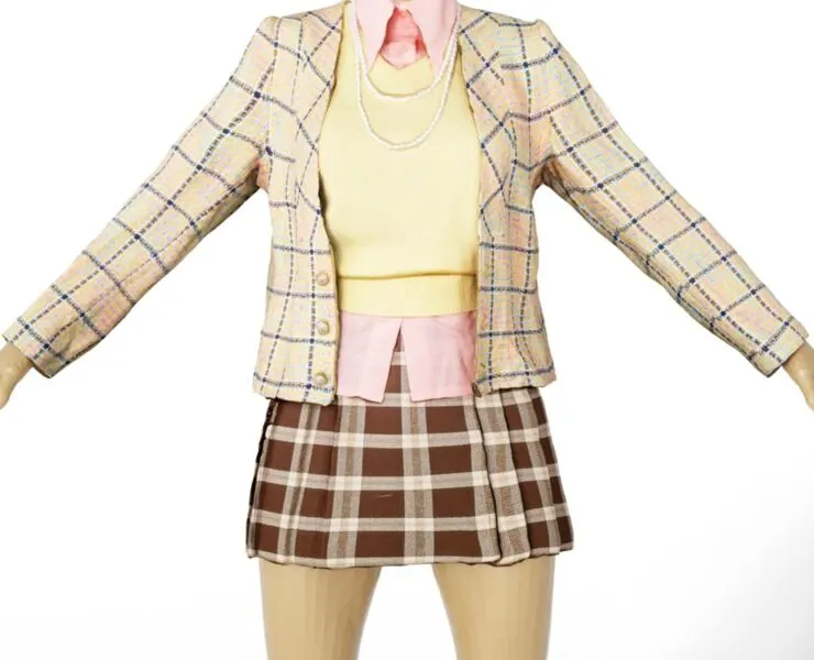 Outfit Vintage Clueless Pink Yellow Clothing Women Vintage 90s