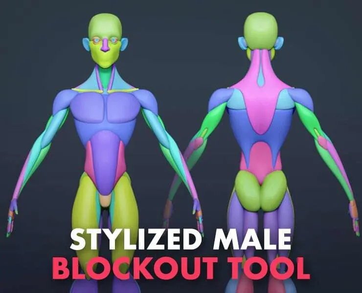 Stylized Male Blockout