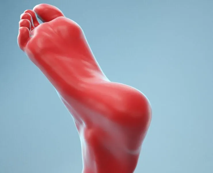 Twisted Pose Realistic Foot