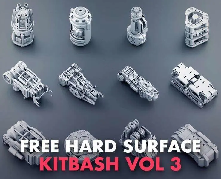 Hard Surface KitBash Vol 3