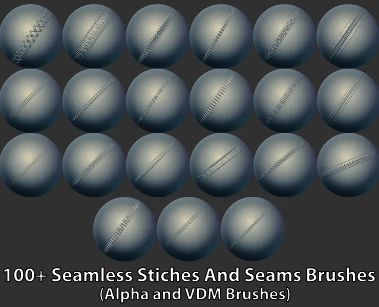 100+ Seamless Cloth Stiches and Seams Pack