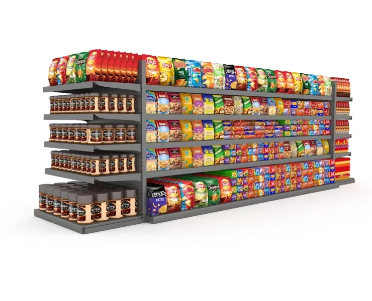 3D Market snack section Low-poly 3D model