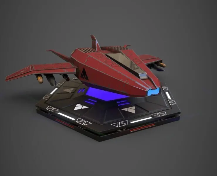 Sci-Fi Spaceship Plane