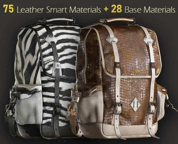 75 Leather Smart Materials+28 Base Materials-Substance Painter