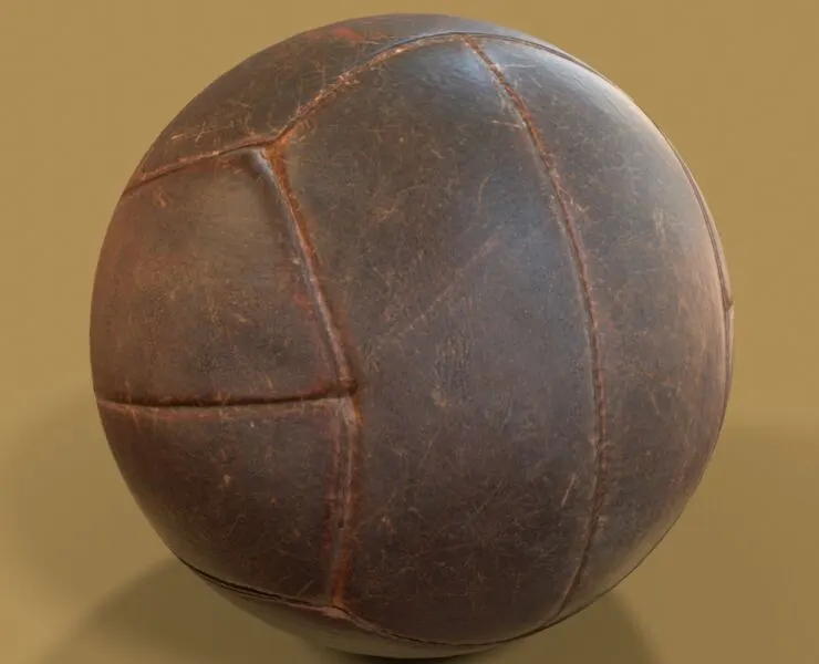Realistic 3D Scanned Leather Ball for Sports and Creative Projects 1