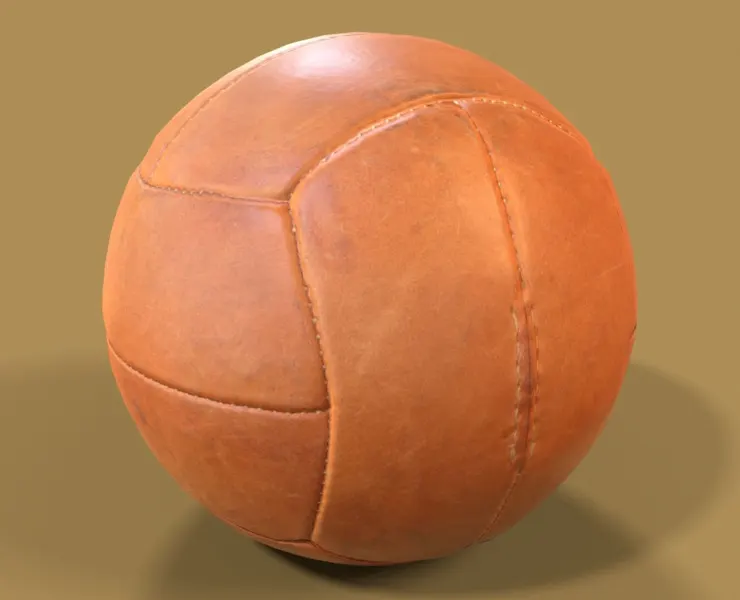 Realistic 3D Scanned Leather Ball for Sports and Creative Projects 4