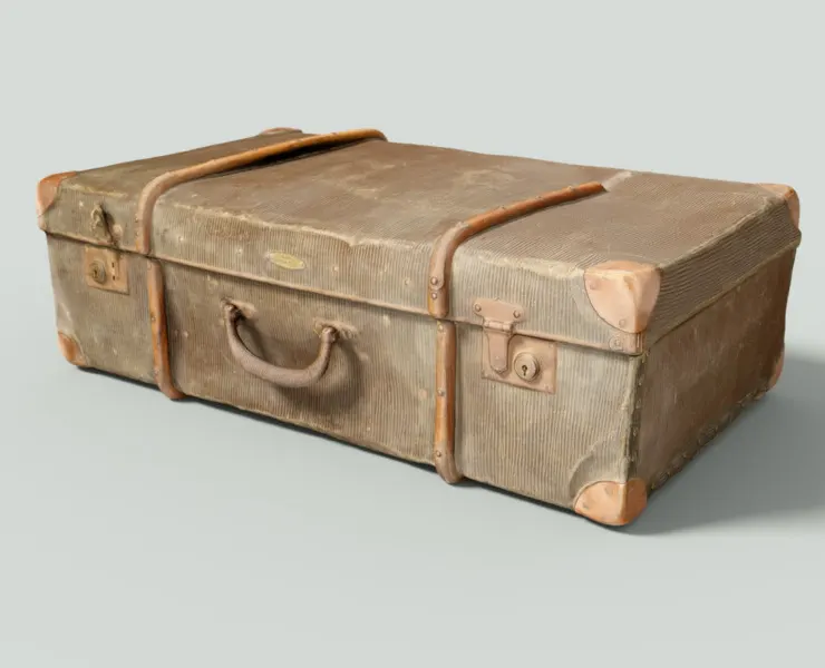 Realistic 3D Scanned Suitcase Luggage, Briefcase for Virtual Worlds, Art Projects and Simulations 12