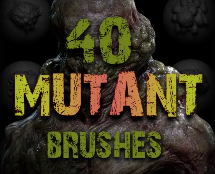 Zbrush + Blender - Mutant 40 VDM Brush + Alphas