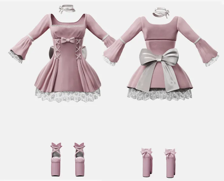 Lolita Outfit Pink Dress Shoes