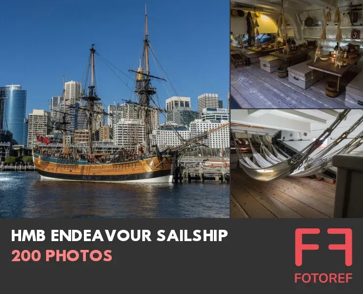 200 photos of HMB Endeavour Sailship