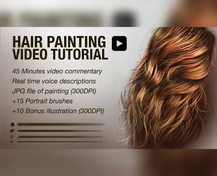 Hair Painting In Photoshop - Video Tutorial