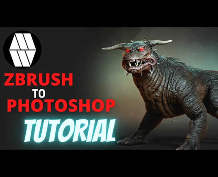 ZBrush to Photoshop - Terror Dog Tutorial - BUNDLE PACK