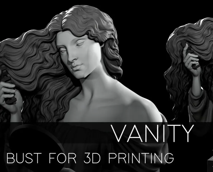 Vanity bust for 3D printing