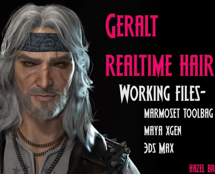 Geralt- Realtime hair toolbag scene and working XGen/3DSMax files