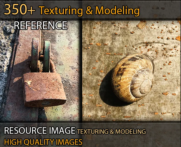 350+ Texturing & Modeling Reference - VOL 01