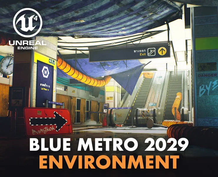 The Blue Metro 2029 ( Post Apocalyptic Metro / Subway Environment )