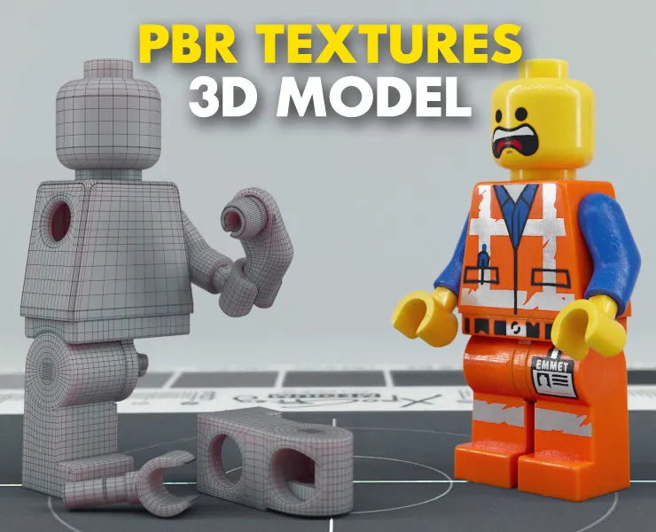 LEGO Minifigure 3D Model + PBR Textures