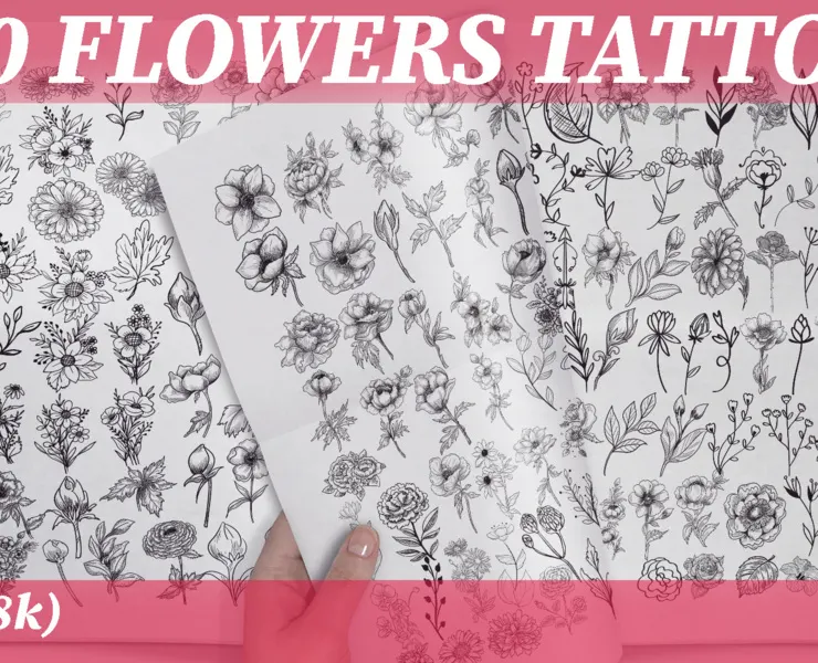 450 Flowers tattoos vol01
