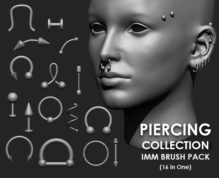 Piercing IMM Brush Pack (16 in One)