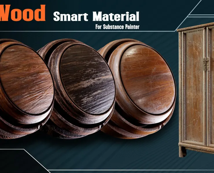 30 Wood Smart Materials - VOL20 (spsm file+2 Free Sample)