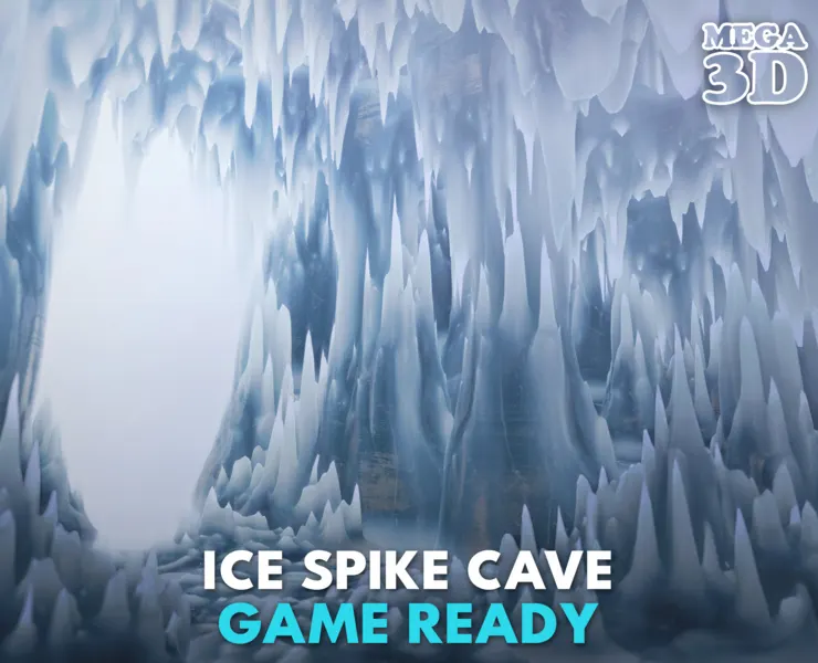 Low poly Ice Spike Cave 230501