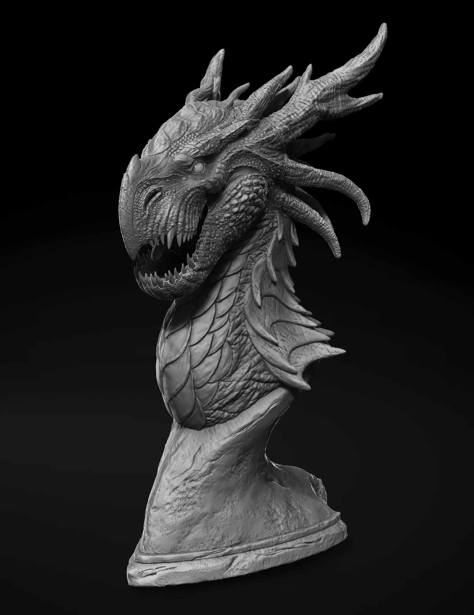 Dragon Bust 3D print model