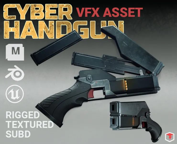 Cyber Handgun (VFX Asset)