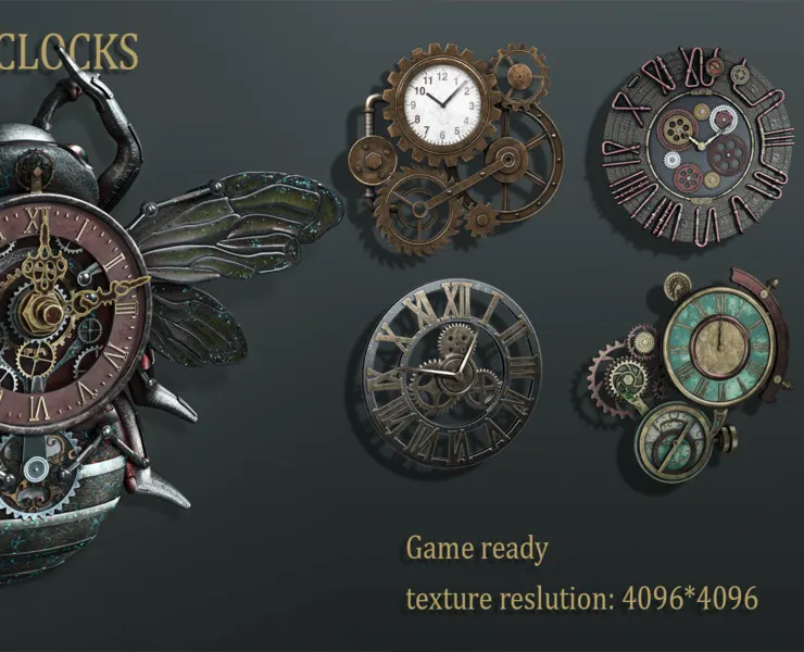 steampunk wallclocks