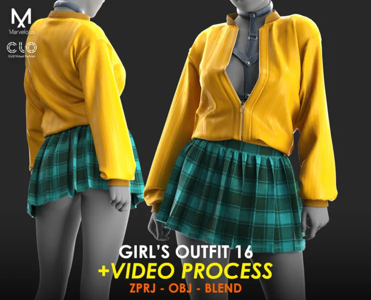 Tutorial Marvelous / CLO - Girls Outfit 16