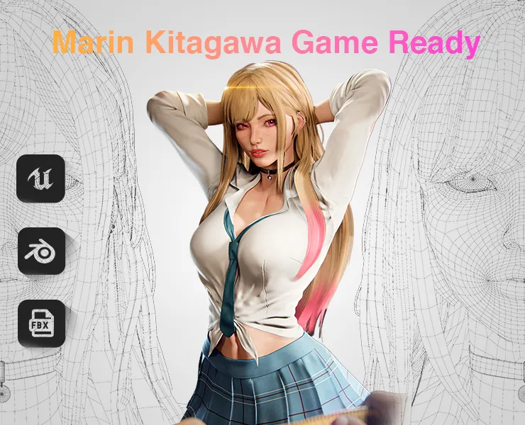 Marin Kitagawa - Game Ready 3D model