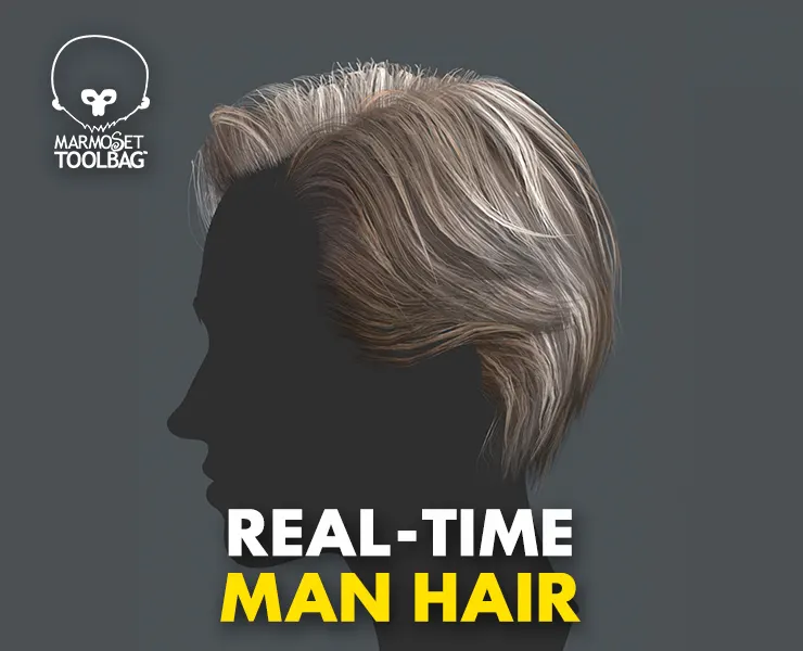 Man Hairstyle with Marmoset Preview