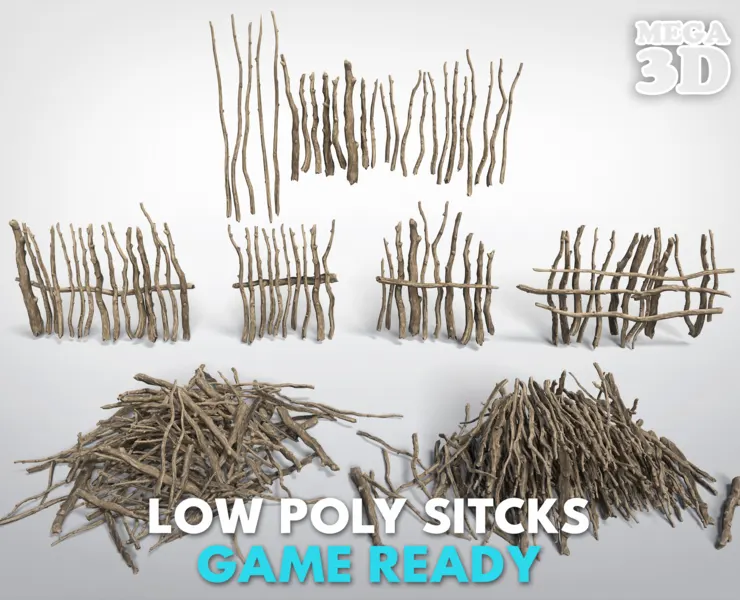 Low poly Sticks 230511