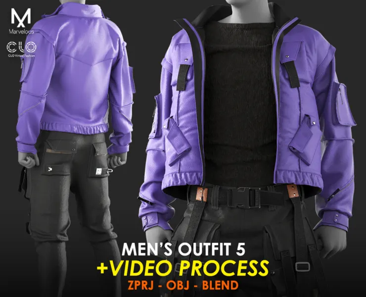 Tutorial Marvelous / CLO - Men's Outfit 5