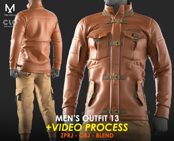 Tutorial Marvelous / CLO - Men's Outfit 13